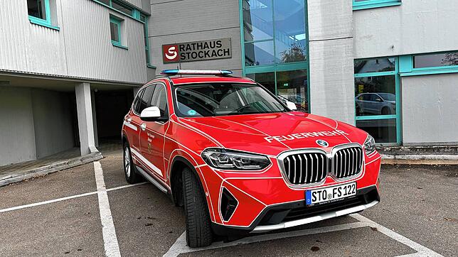 Auch einige Fahrzeuge der Stockacher Feuerwehr sind inzwischen mit STO-Kennzeichen unterwegs, wie etwa hier im Bild der neue Kommandowagen.