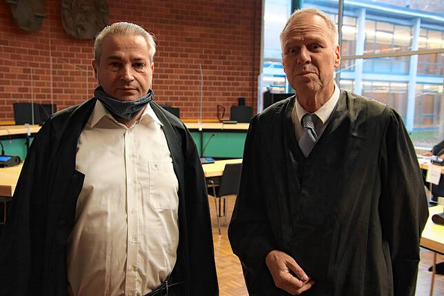 Die Rechtsanwälte Tomislav Duzel (links) und Henning Stutz verteidigen Raffaele A.