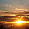 Der Sonnenaufgang über Bad Säckingen am Silvestertag.