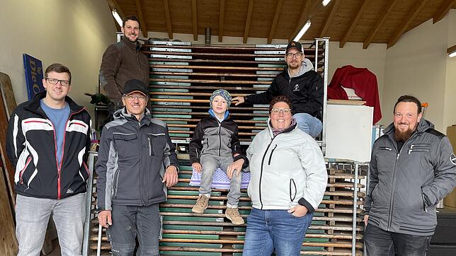 Edwin Rogg (Narrenverein Reckingen), Thomas Baumgartner (CDU-Gemeinderat), Gerd Bercher (Musikverein Kadelburg), Nolan und Cybill ...