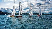 Segelboote der Sportbootschule Wilden Flotte beim Training vor Wallhausen. Seit fünf Jahren besitzt das Unternehmen auch einen Standort ...