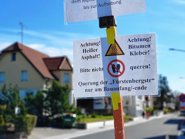 Bild 5: Freie Fahrt auf der Fürstenbergstraße, die Bauarbeiten sind vorbei: So sieht der frisch erneuerte Straßenabschnitt aus