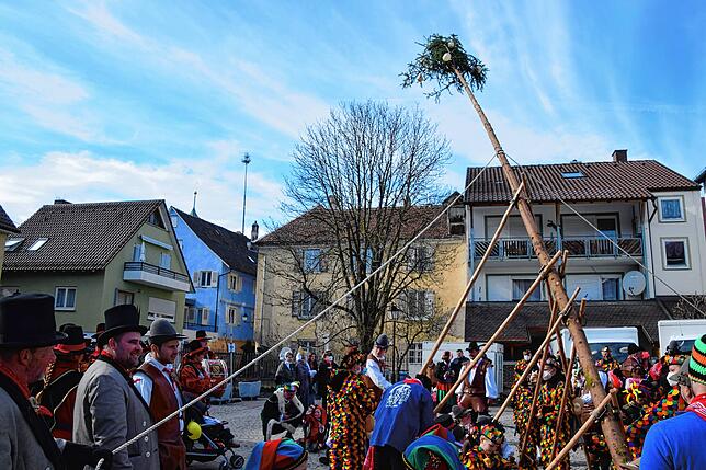 Bild 25: Bilder vom Kindernarrenbaum-Setzen auf dem Gustav-Hammer-Platz in Stockach