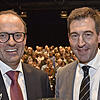 Bürgermeister Severin Graf und OB Erik Pauly an 15. Januar 2019: Damals wurde Graf durch ein Losverfahren zum Nachfolger von Bernhard ...