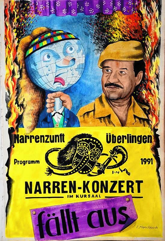 1991 fiel die Fastnacht wegen des Golfkriegs aus, einen umso eindrucksvolleren Eintrag ins Narrenbuch schuf Fridolin Mandausch mit ...