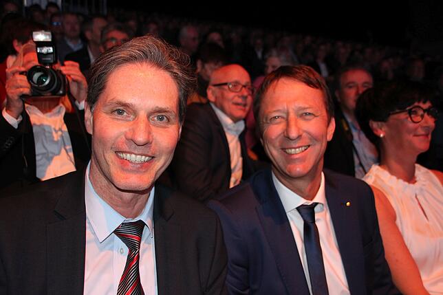 Die beiden Bürgermeister Dieter Stauber (links) und Stefan Köhler.