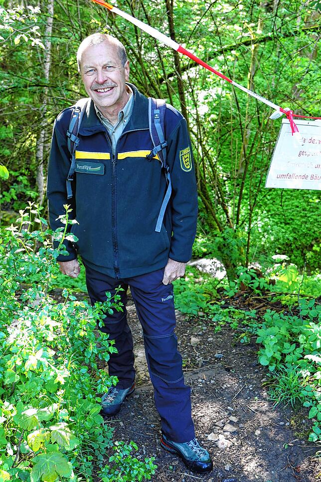 Die enge Lotenbachklamm, einer der schönsten Einstiege in die Wutachschlucht, bleibt gesperrt. Wutachranger Martin Schwenninger hat ein ...