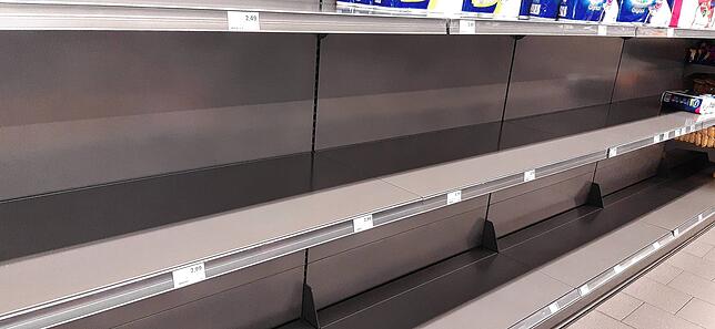 Toilettenpapier? Küchentücher? Leere!