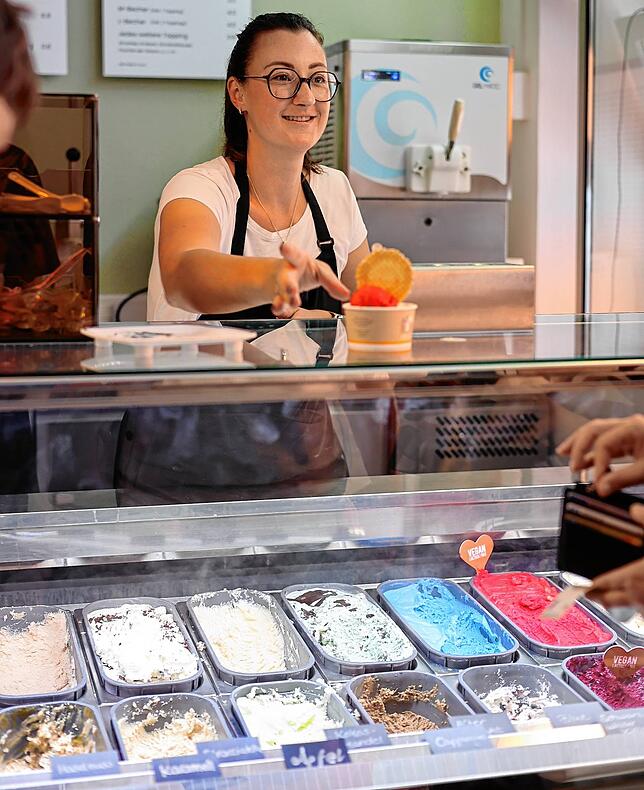 Viele Sorten Eis gibt es zur Auswahl.