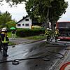 Die Feuerwehr löschte am Mittwoch einen Brand im Motorraum eines Linienbusses.