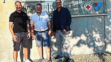 Stephan Niggemeier (Geschäftsführer DRK-Rettungsdienst), Dirk Sautter (Leiter Integrierte Leitstelle), Jürgen Roth (VS-OB und ...