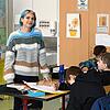 Nataliia Solntseva (links) unterstützt am Schulverbund des Bildungszentrums die VKL-Klassenlehrerin Nikola Löffler. Die 22-jährige ...