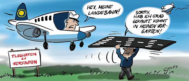 Bild 31: Die Karikatur der Woche: Wie weit weg ist noch zu nah dran?