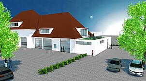 Im Januar wurde eine Visualisierung präsentiert, die den Anbau an das Feuerwehrgerätehaus zeigt. Kostenpunkt: Rund 1,3 Millionen Euro. ...