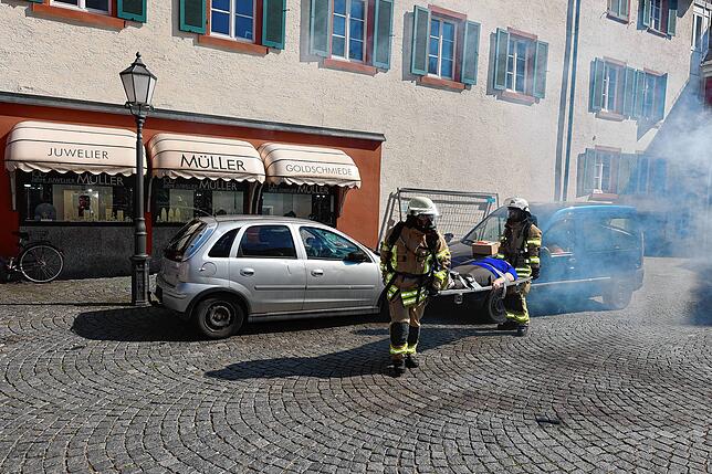 Bild 20: Die Feuerwehr Villingen demonstriert ihr Können bei der Hauptprobe