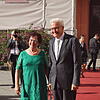 Ministerpräsident Winfried Kretschmann und Ehefrau Gerlinde auf dem roten Teppich.