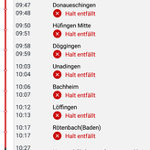 So sah die Bahn-App am Sonntag aus. Die neue S-Bahn fiel reihenweise aus.