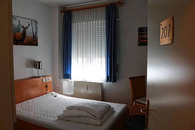 Blick in eines der Doppelzimmer.