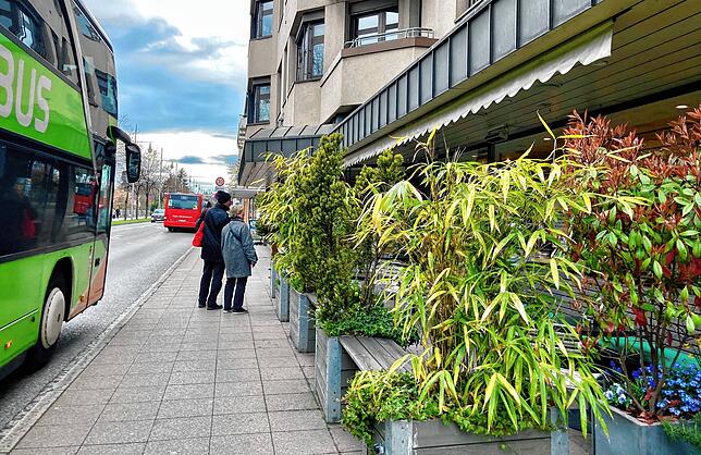 Heute nutzt nur das „Gessler 1862“ das Areal vor dem Geschäft als gestaltete Aufenthaltszone an der Friedrichstraße. Künftig ...