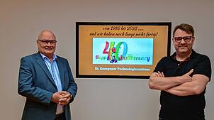 Für Bürgermeister Michael Rieger (links) ist das TZ ein „Sechser im Lotto“, wie er beim Pressegespräch zum 40-jährigen Bestehen des ...
