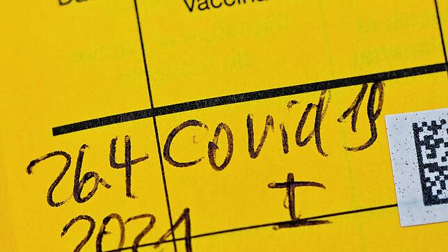 In einem Impfausweis ist der Eintrag einer Erstimpfung gegen das Coronavirus zu lesen (Symbolbild). In der Region erfasste die Polizei ...