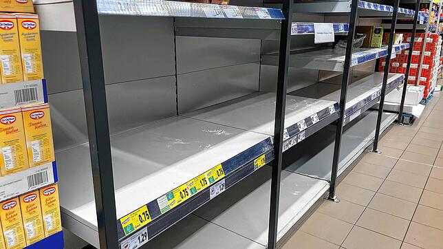 Auch in einem Waldshut-Tiengener Lebensmittelgeschäft sind Nudeln und Öl knapp.