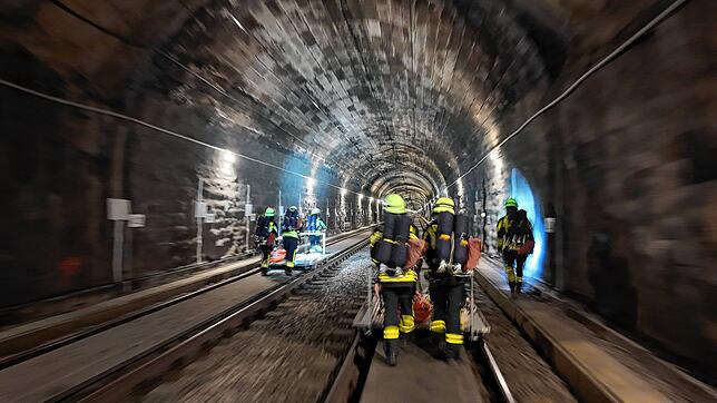 Bild 3: Schwarzwaldbahn: 250 Einsatzkräfte proben Ernstfall im Sommerauer Tunnel
