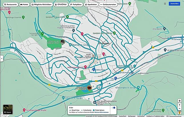In St. Georgen sind große Teile der Stadt erfasst.