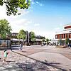So wird der Marktplatz künftig aussehen. Die Bürger und letztlich die Mehrheit des Gemeinderates entschieden sich für rötliche, ...
