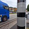 Eine der bisher zwei festen Blitzsäulen in Bad Säckingen. Diese überwacht die Geschwindigkeiten auf der B34 und hat sich längst amortisiert.