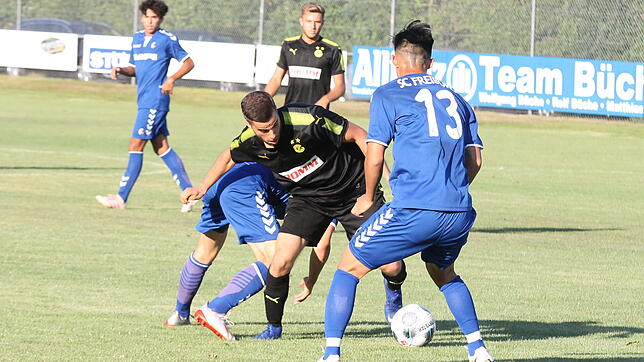 Starke Leistung: Der Laufenburger Sandro Knab (vorn) lieferte bei seinem Testspiel im Dress der U21 der Grasshoppers Zürich eine gute ...