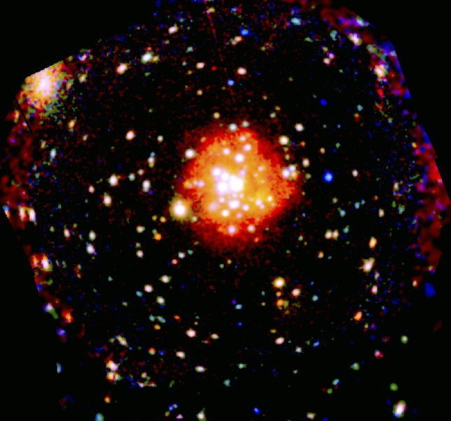 Diese Röntgenaufnahmen von XMM zeigen eine rasante Sternentstehung in der Galaxie M83.