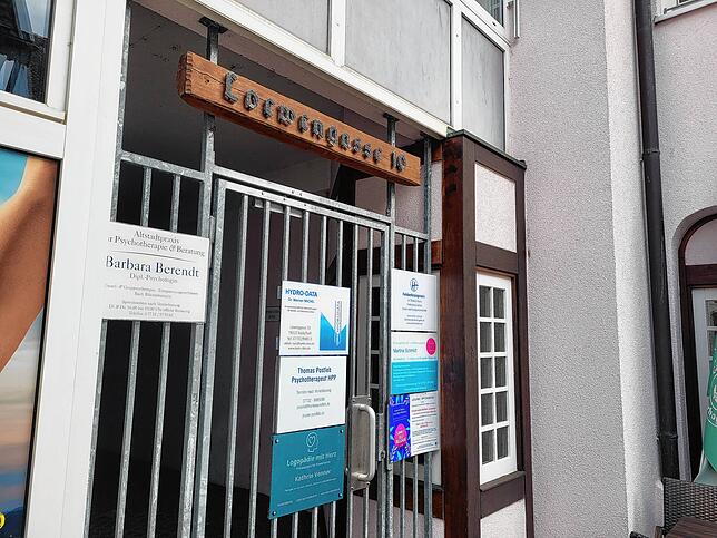 Man könnte sie fast übersehen: Versteckt hinter einem grauen Eisentor liegt in der Radolfzeller Innenstadt die Firma Hydro-Data.