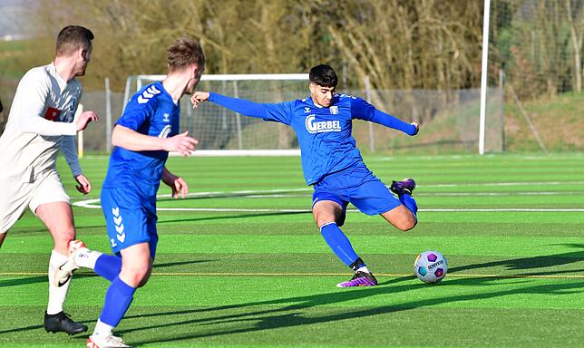 Schlusspunkt: Firat Uygur beendete mit seinem Tor letzte Zweifel bei den SF Schliengen am Einzug ins Pokal-Viertelfinale.