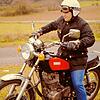 Michael Gut mit seiner Yamaha SR 500, die er sich gebraucht zulegte. &bdquo;Das Modell war Kult in den 80er-Jahren; die japanische Art, ...