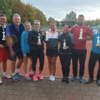 Sie traten um Spiel, Satz und Sieg beim Blumberger Tennisclub an (von links): Patrick Kreuz, Norbert Szymanski, Carolin Szymanski, ...