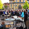 Viele Besucher am Sonntag beim &bdquo;Donaurauschen &ndash; Transit und Echo&ldquo; zum 100-jährigen Jubiläum der Donaueschinger ...