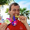 Er ist der Abräumer: Julian Rublack nach seiner Rückkehr von den Special Olympics World Games in Berlin. Er hat zwei Goldmedaillen und ...