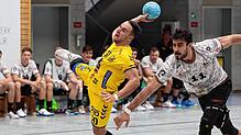 Der Konstanzer Christos Erifopoulos (links, hier im Spiel gegen den HC Elbflorenz) stand bereits in Jugendzeiten für den TV ...