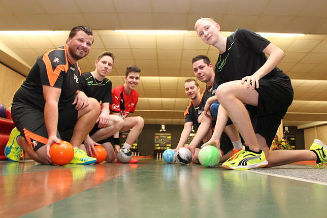 Kegel-Asse (von links): Sascha Gonschorek (Konstanz), Kevin Köcher (Singen), Daniel Schmid (Singen), Philipp Grundel (Konstanz), Felix ...