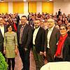 Bürgerinformationsabend zur Windkraft in der Stadthalle (von links): Georg Riedmann (Bürgermeister Markdorf und Vorsitzender des ...