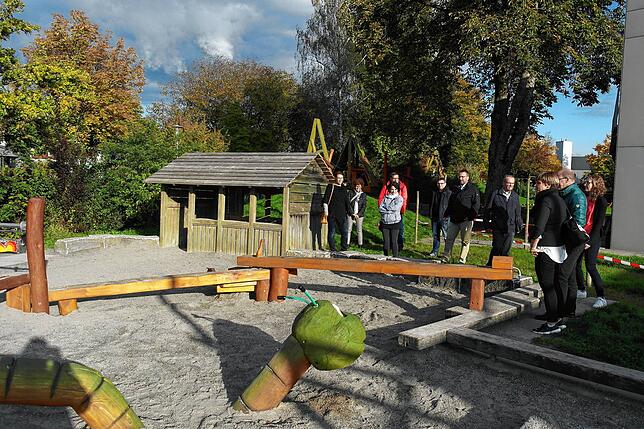Von der Raupe bis zum Schmetterling: Das Motto des Außengeländes des Kindergartens St. Martin überzeugte die Besucher bei der ...