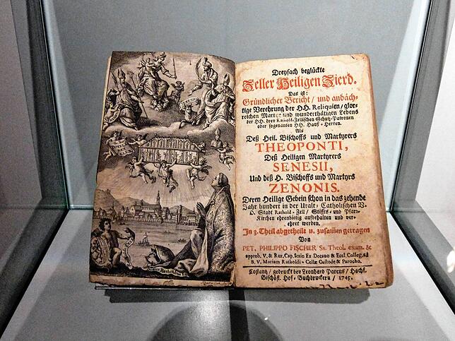 Auch im Hausherren-Büchlein werden die Hausherren und der Stadtgründer wie auf den Seiten der Pilgerplakette dargestellt