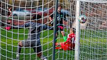 Das 1:1 von Felix Lehmann in der 69. Minute. Das Spiel zwischen dem FC Steißlingen und dem FC RW Salem endete auch mit diesem Resultat.