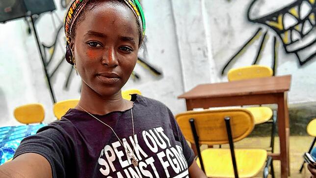 Diaka Salena Koroma mit 27 Jahren. Sie engagiert sich gegen die Verstümmelung weiblicher Geschlechtsteile und will Präsidentin ihres ...