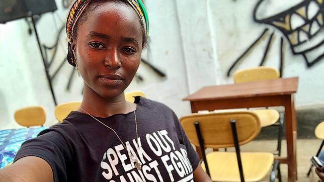 Diaka Salena Koroma mit 27 Jahren. Sie engagiert sich gegen die Verstümmelung weiblicher Geschlechtsteile und will Präsidentin ihres ...