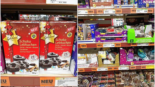 Wird zum Teil schon im August verkauft: Lebkuchen und anderer weihnachtlicher Süßkram