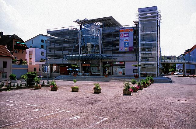 Das Kino: Auf der freien Fläche östlich des Einkaufszentrums sollte im Bauabschnitt Lohgerbe II ein Kino entstehen.