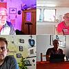 Die Mitglieder der Blumberger FDP beim Telefon-Interview mit dem SÜDKURIER. Oben von links Fraktionssprecher Werner Waimer und Stadtrat ...