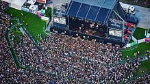 So voll war es beim Campus Festival. Vielen Besuchern war in verschiedenen Situationen nicht wohl dabei, zum Beispiel beim Einlass.